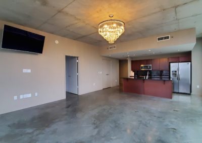 upscale luxury condo at river market tower, kitchen